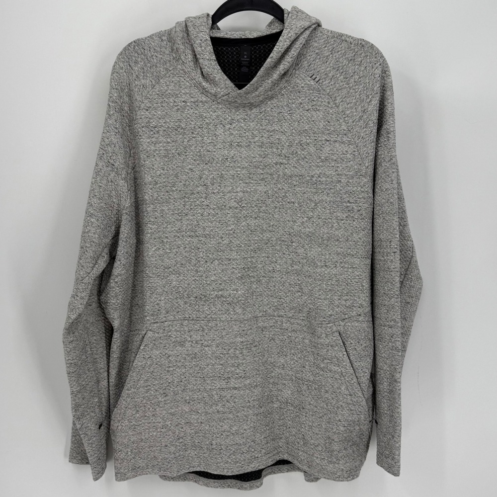 Lululemon‎ At Ease Hoodie XL Heathered Melody Light Grey Black LM3BF7S Mens NEW